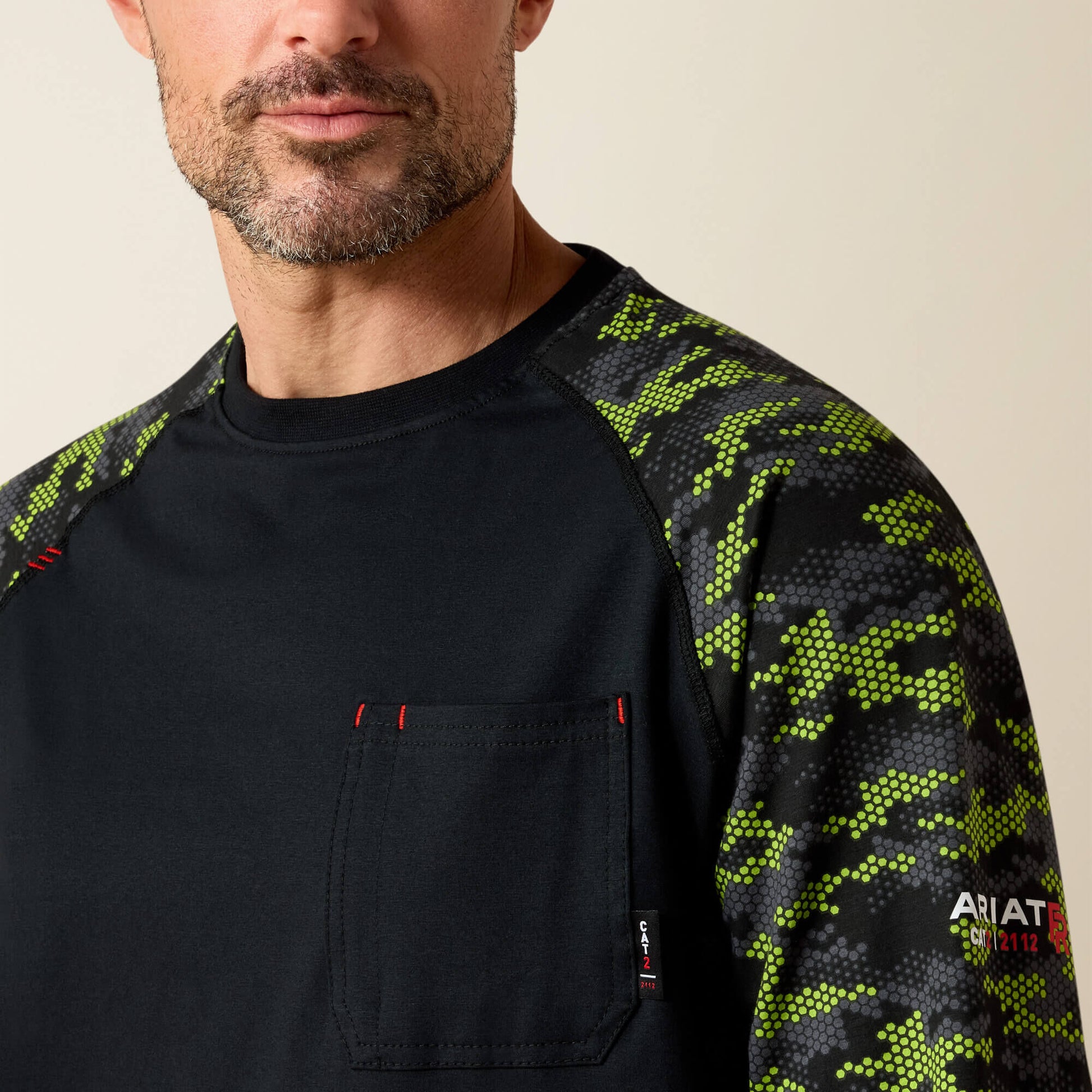 Ariat Website Store - FR AC Stretch Camo Baseball T-Shirt