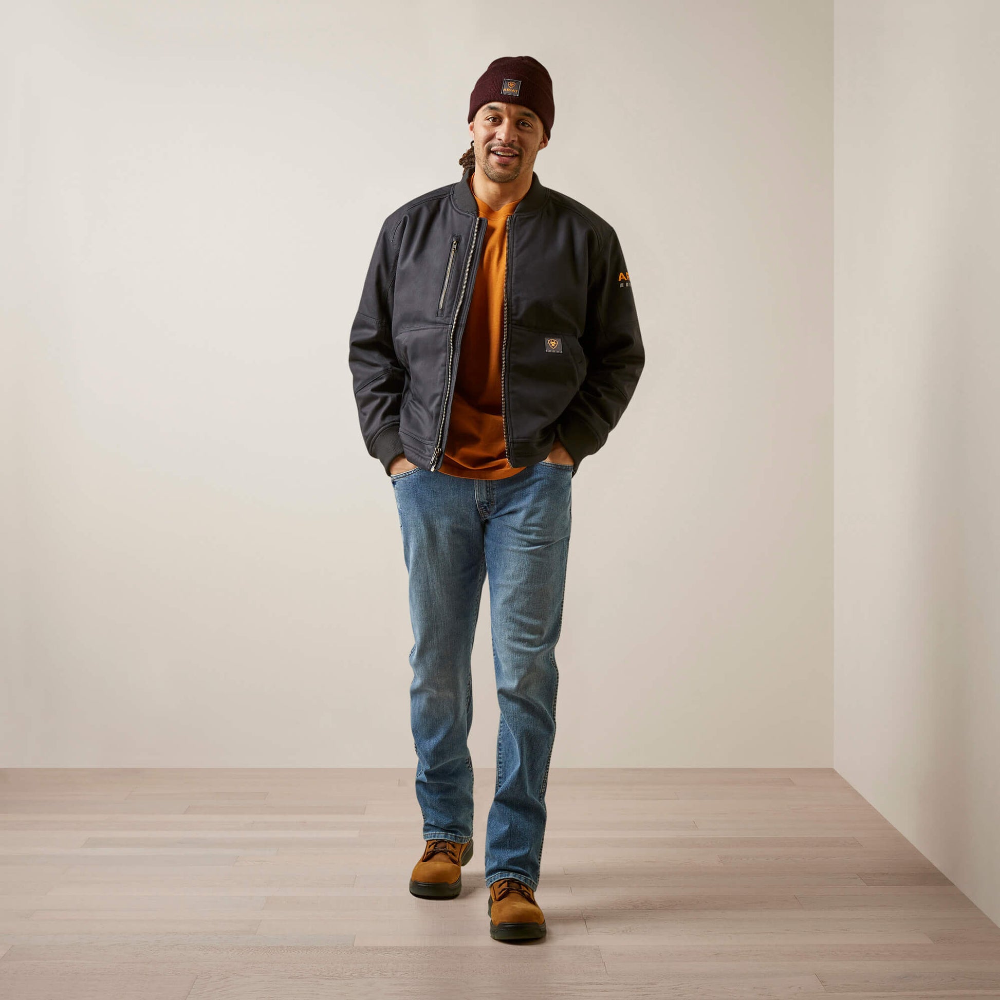 Ariat Outlet - Rebar Stretch Canvas Bomber Jacket
