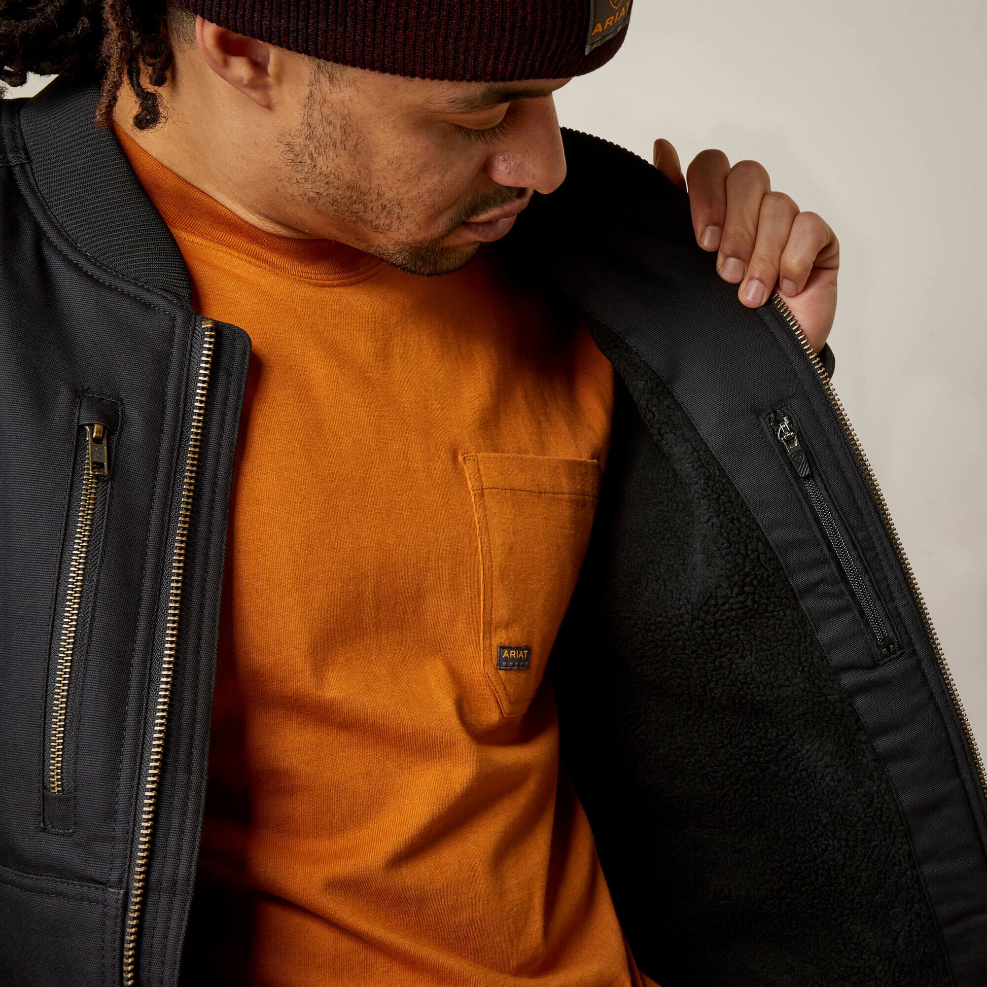 Ariat Outlet - Rebar Stretch Canvas Bomber Jacket