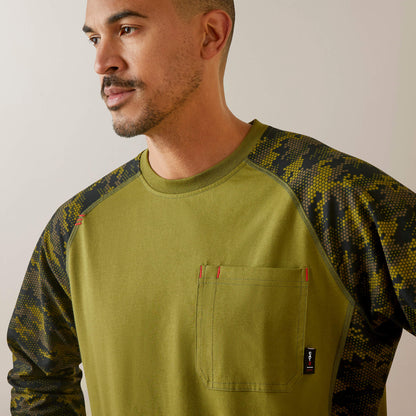 Ariat Website Store - FR AC Stretch Camo Baseball T-Shirt