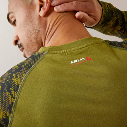 Ariat Website Store - FR AC Stretch Camo Baseball T-Shirt