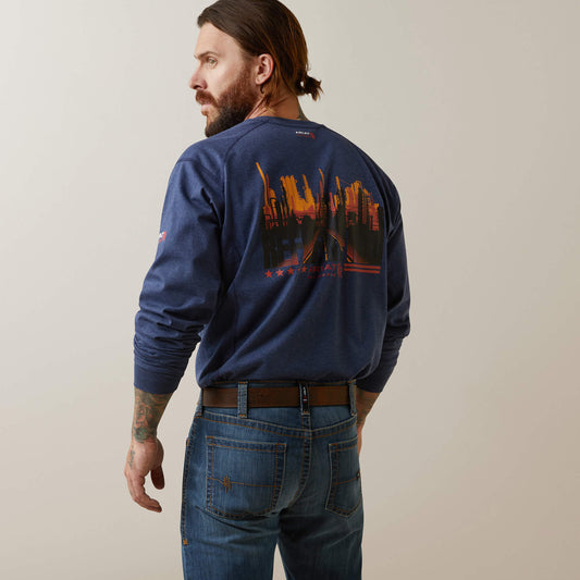 Ariat For Sale - FR Air Refinery Row Graphic Henley Top