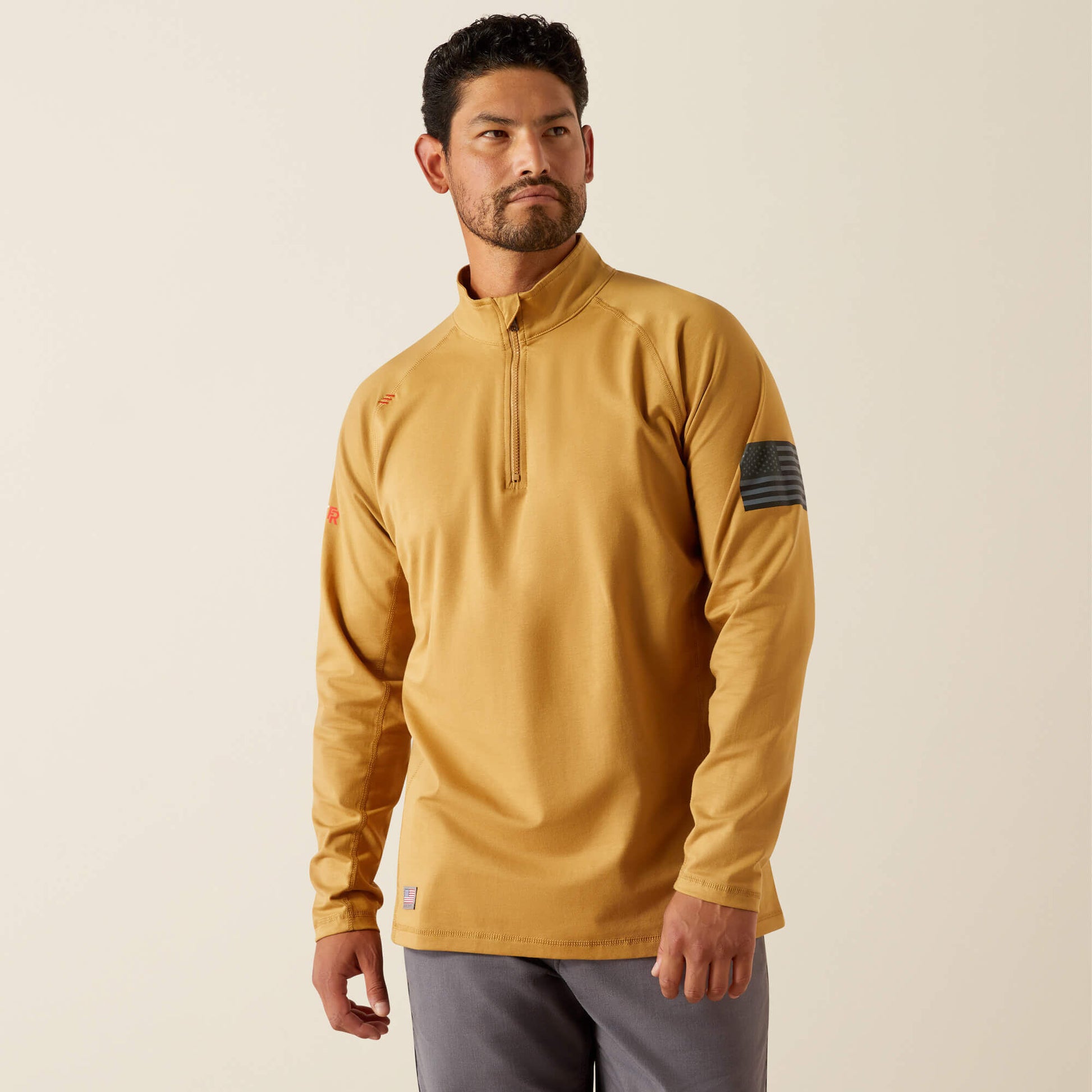 Ariat On Sale - FR Combat Stretch Patriot 1/4 Zip Work Shirt