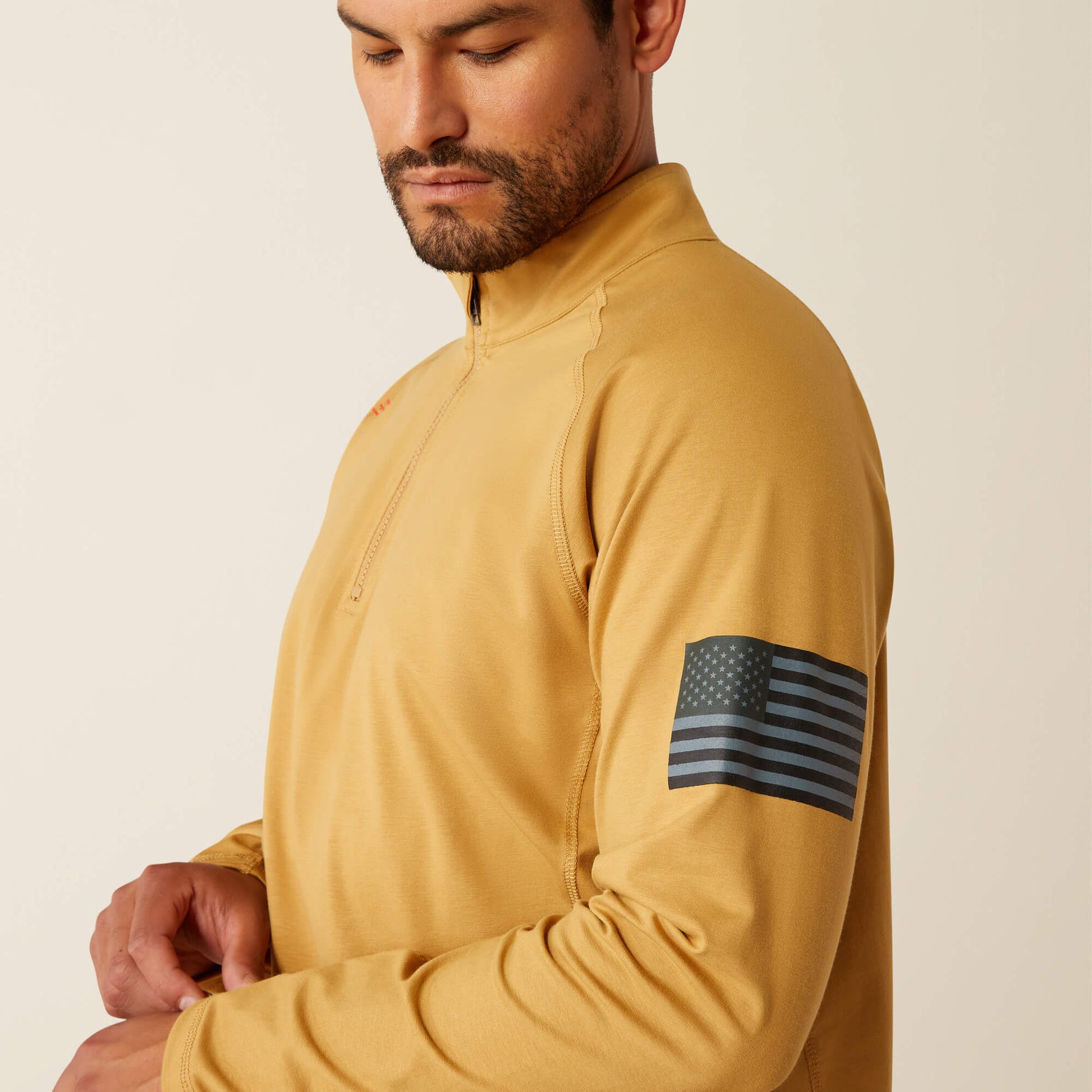 Ariat On Sale - FR Combat Stretch Patriot 1/4 Zip Work Shirt