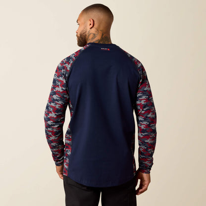 Ariat Website Store - FR AC Stretch Camo Baseball T-Shirt