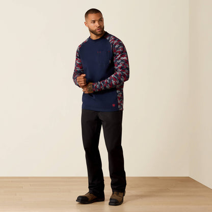 Ariat Website Store - FR AC Stretch Camo Baseball T-Shirt