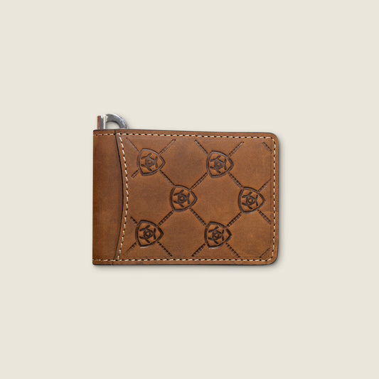 Ariat Website Store - Ariat Logo Print Money Clip Wallet