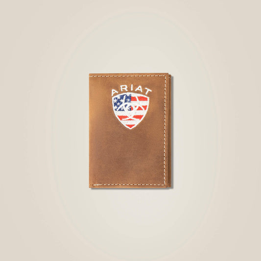 Ariat Sale - Flag Shield Trifold Wallet
