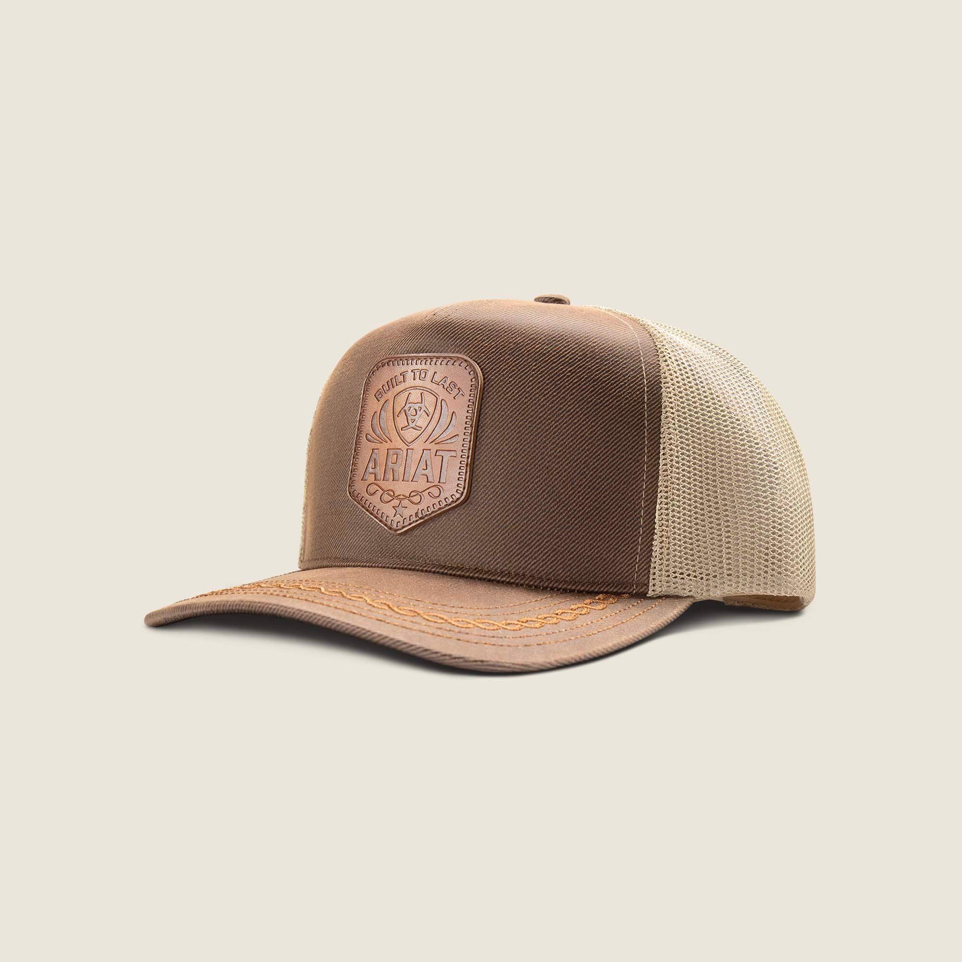 Ariat Online - Oilskin Faux Leather Patch Cap