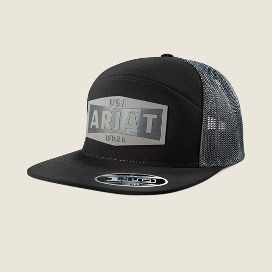 Ariat Outlet - Ariat Work Leather Badge Snapback Cap