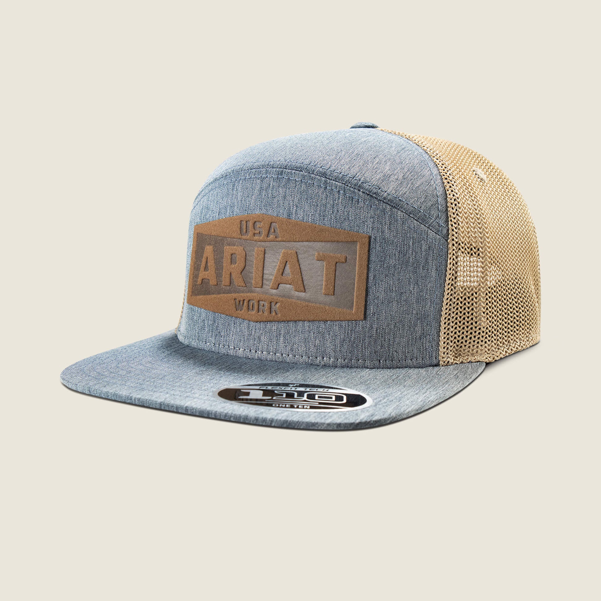 Ariat On Sale - Ariat Work Leather Badge Snapback Cap