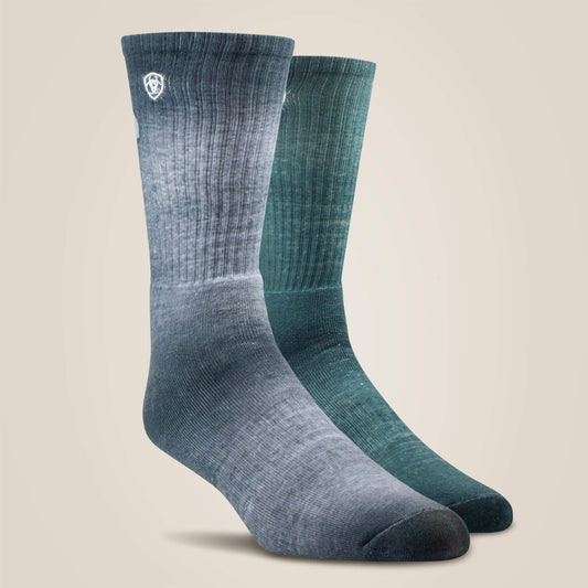 Ariat Website Store - Incognito Graphic Crew Work Sock 2 Pair Multi Color Pack