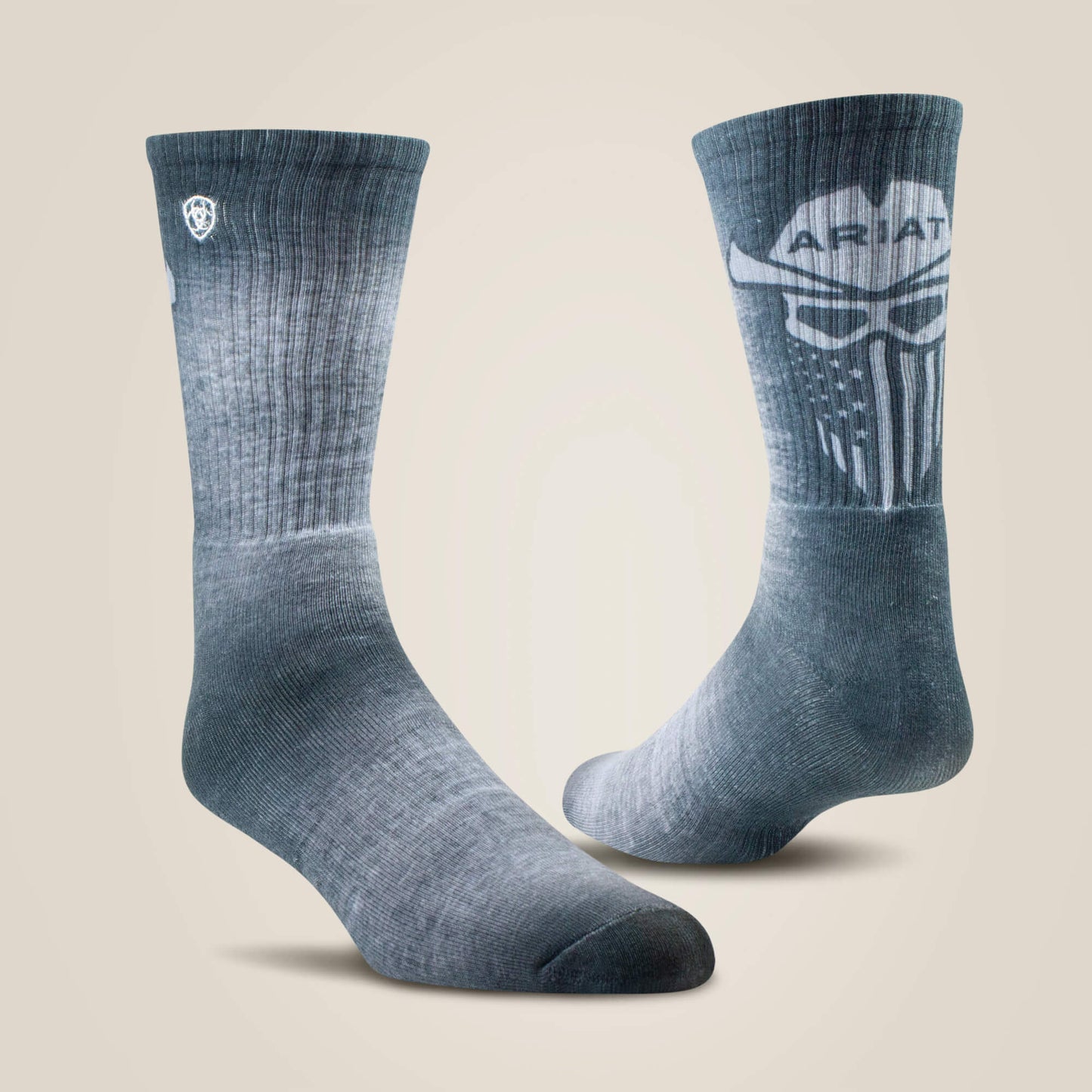 Ariat Website Store - Incognito Graphic Crew Work Sock 2 Pair Multi Color Pack