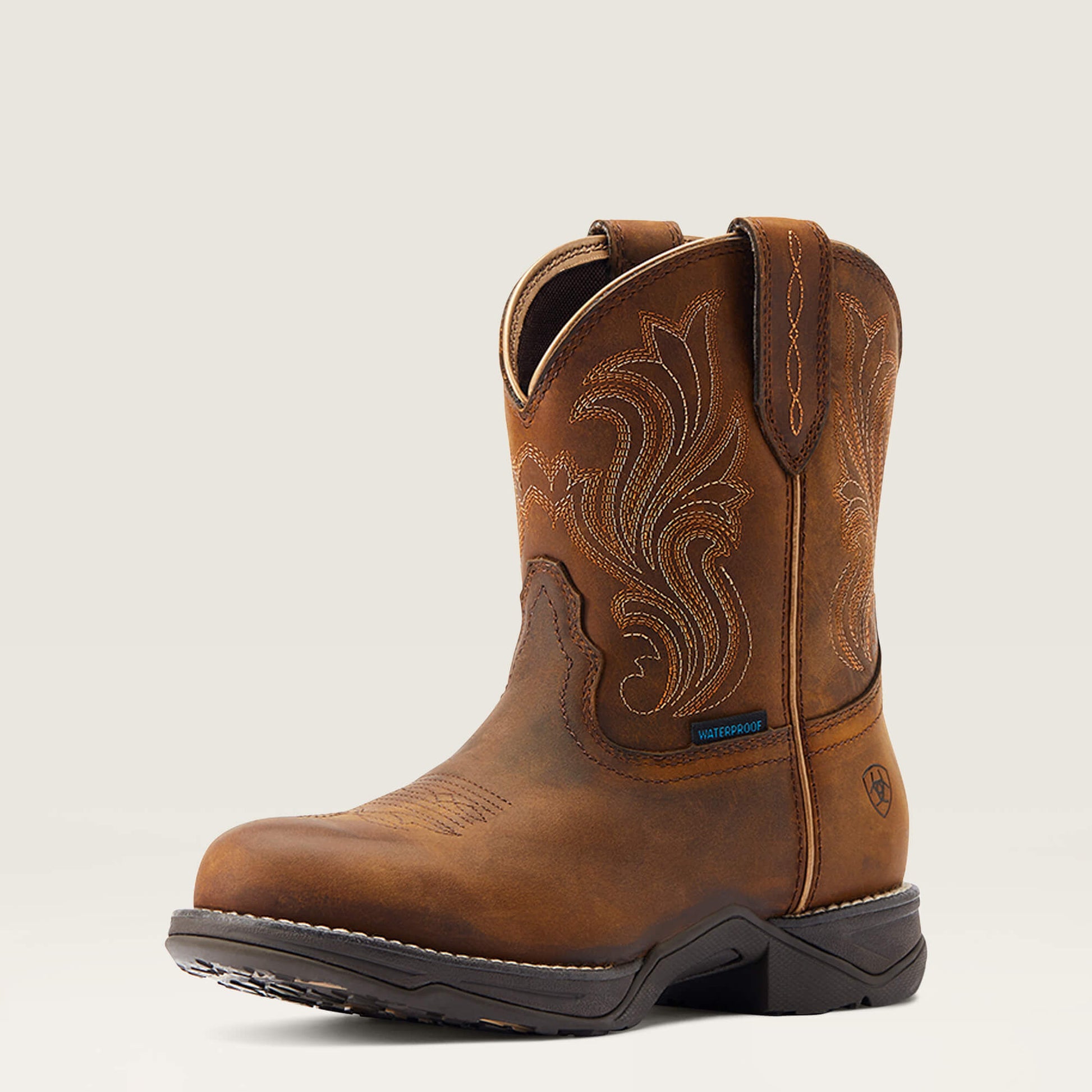 Ariat Website Store - Anthem Round Toe Shortie Waterproof Western Boot