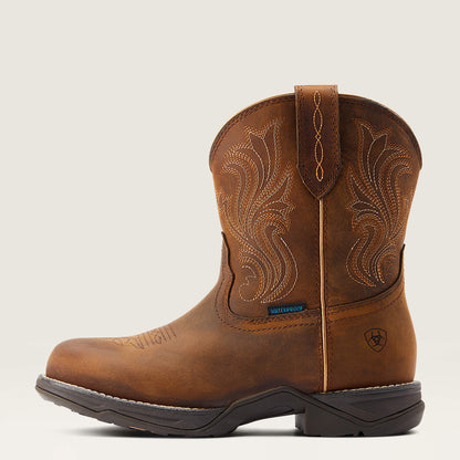 Ariat Website Store - Anthem Round Toe Shortie Waterproof Western Boot
