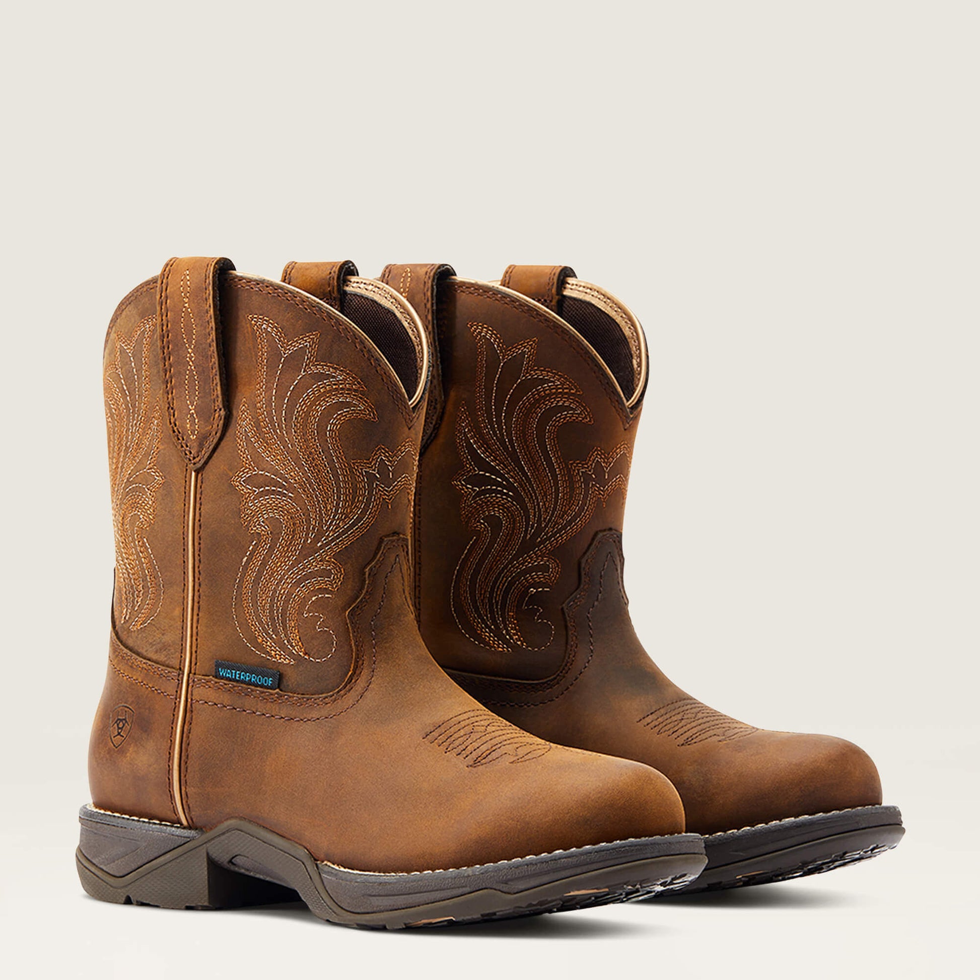Ariat Website Store - Anthem Round Toe Shortie Waterproof Western Boot