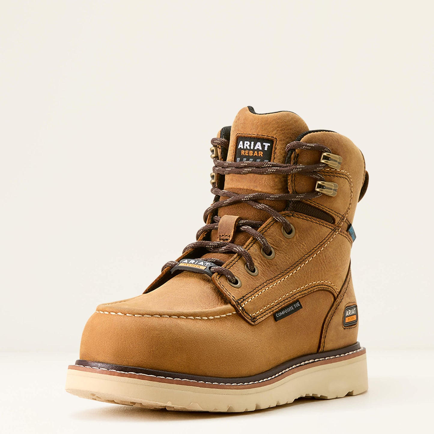 Ariat Online Shop - Rebar Wedge Moc Toe Waterproof Composite Toe Work Boot