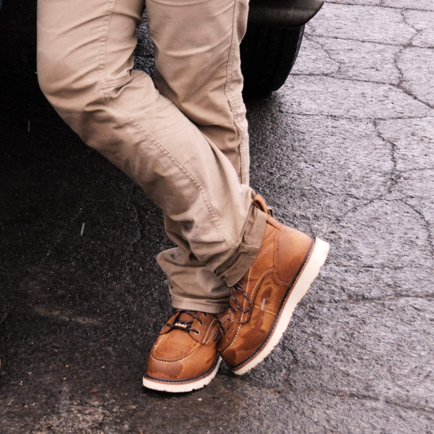 Ariat Online Shop - Rebar Wedge Moc Toe Waterproof Composite Toe Work Boot
