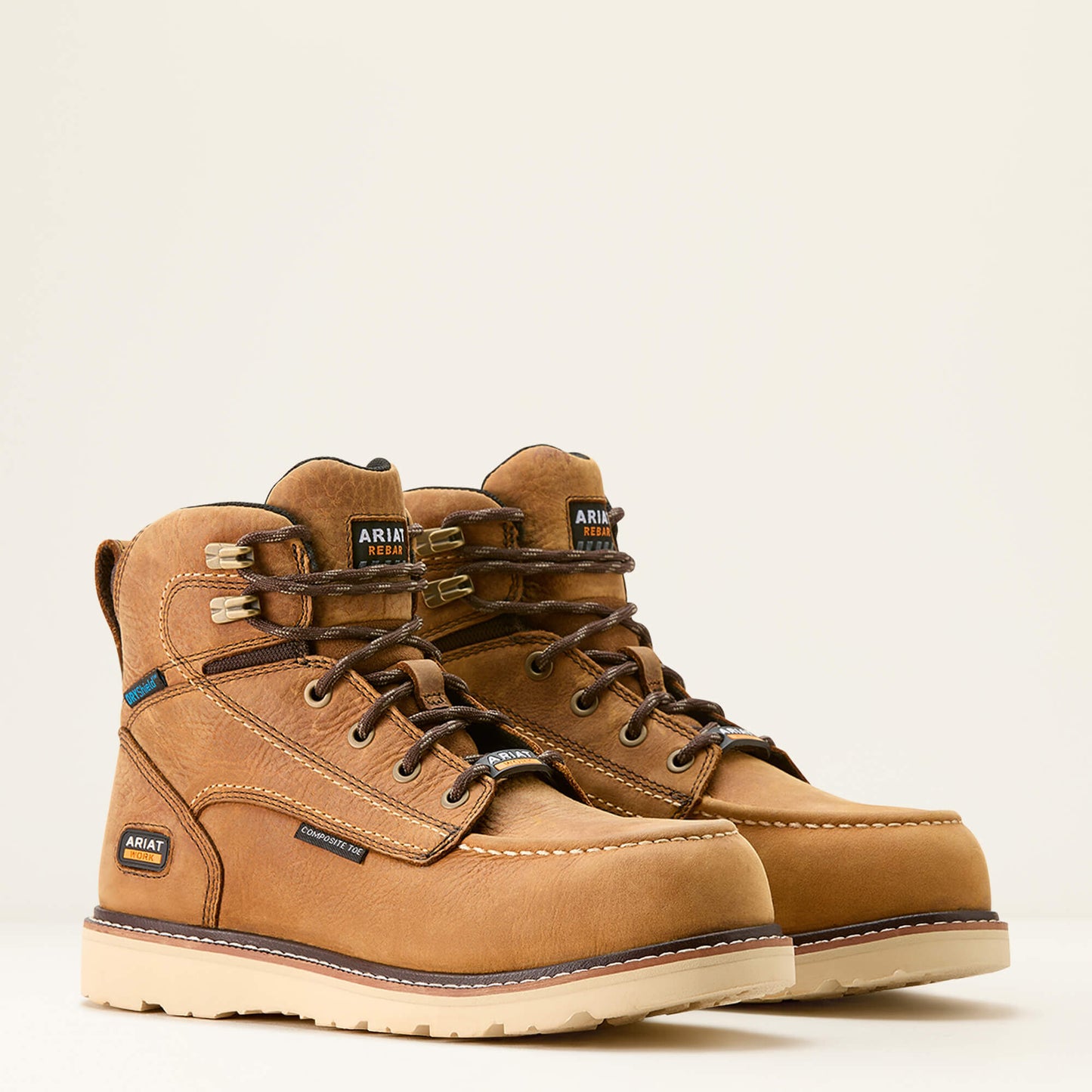 Ariat Online Shop - Rebar Wedge Moc Toe Waterproof Composite Toe Work Boot