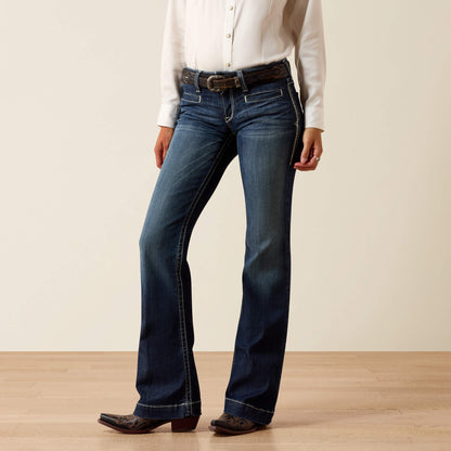 Ariat US - Trouser Mid Rise Stretch Entwined Wide Leg Jean