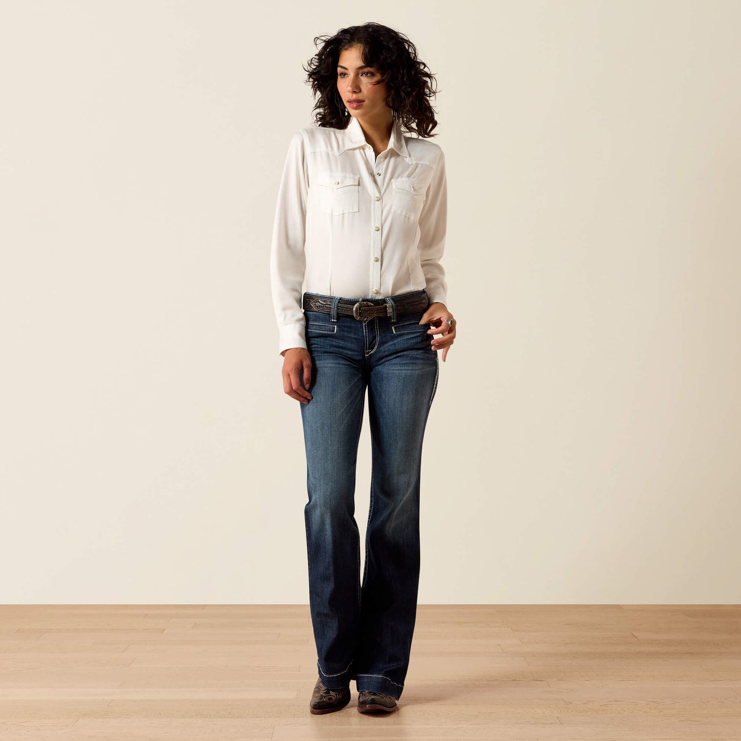 Ariat US - Trouser Mid Rise Stretch Entwined Wide Leg Jean