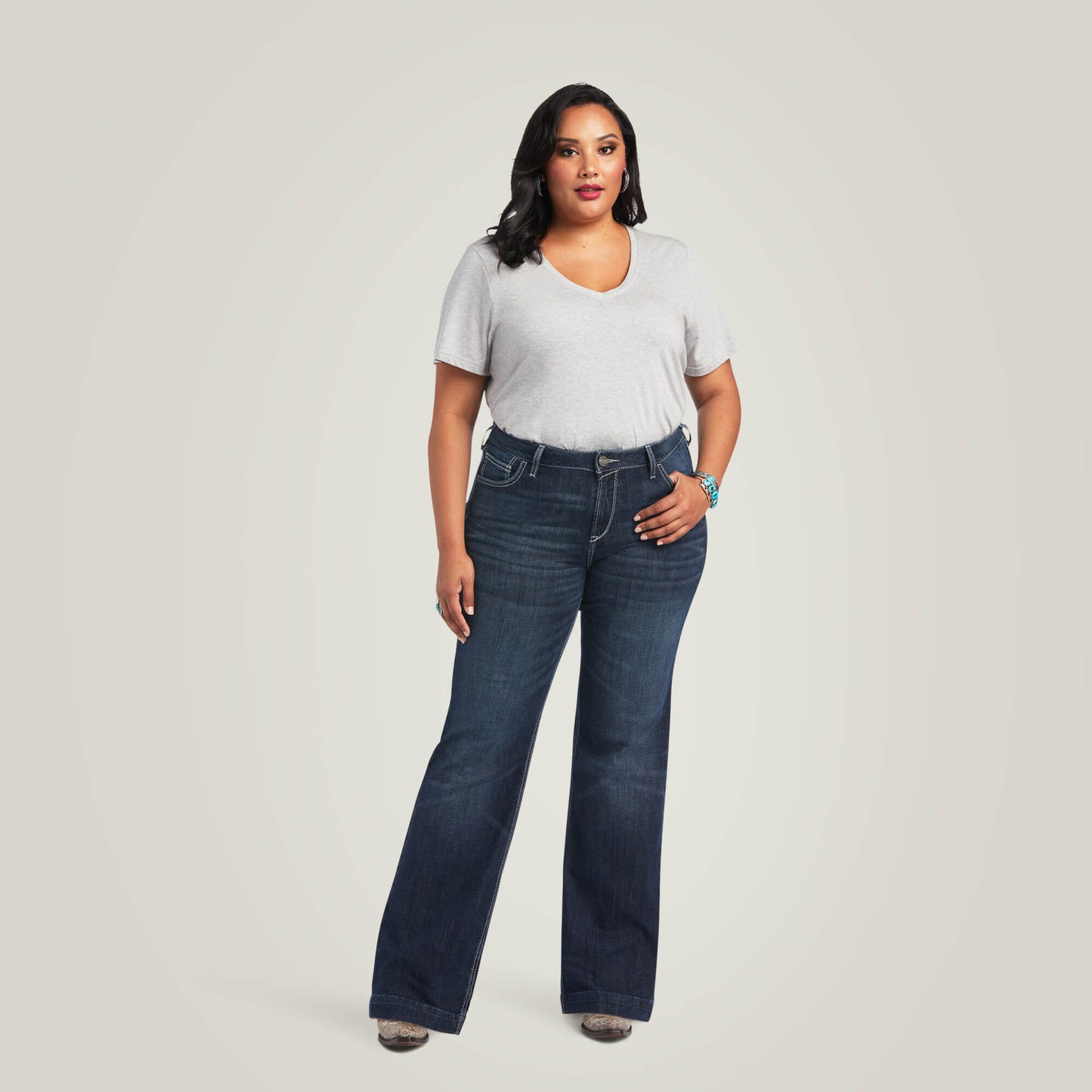 Ariat On Sale - Trouser Perfect Rise Aisha Wide Leg Jean