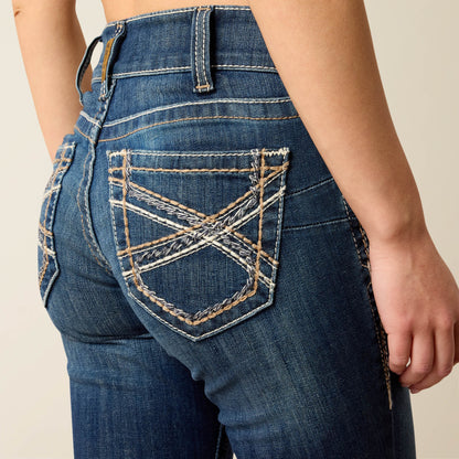 Ariat Online - R.E.A.L. Mid Rise Stretch Entwined Festival Boot Cut Jean