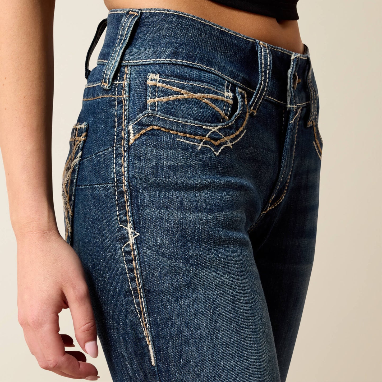 Ariat Online - R.E.A.L. Mid Rise Stretch Entwined Festival Boot Cut Jean