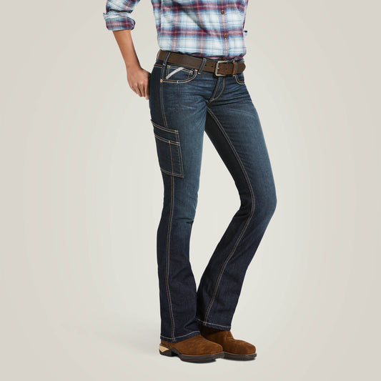 Ariat On Sale - Rebar Mid Rise DuraStretch Riveter Boot Cut Jean