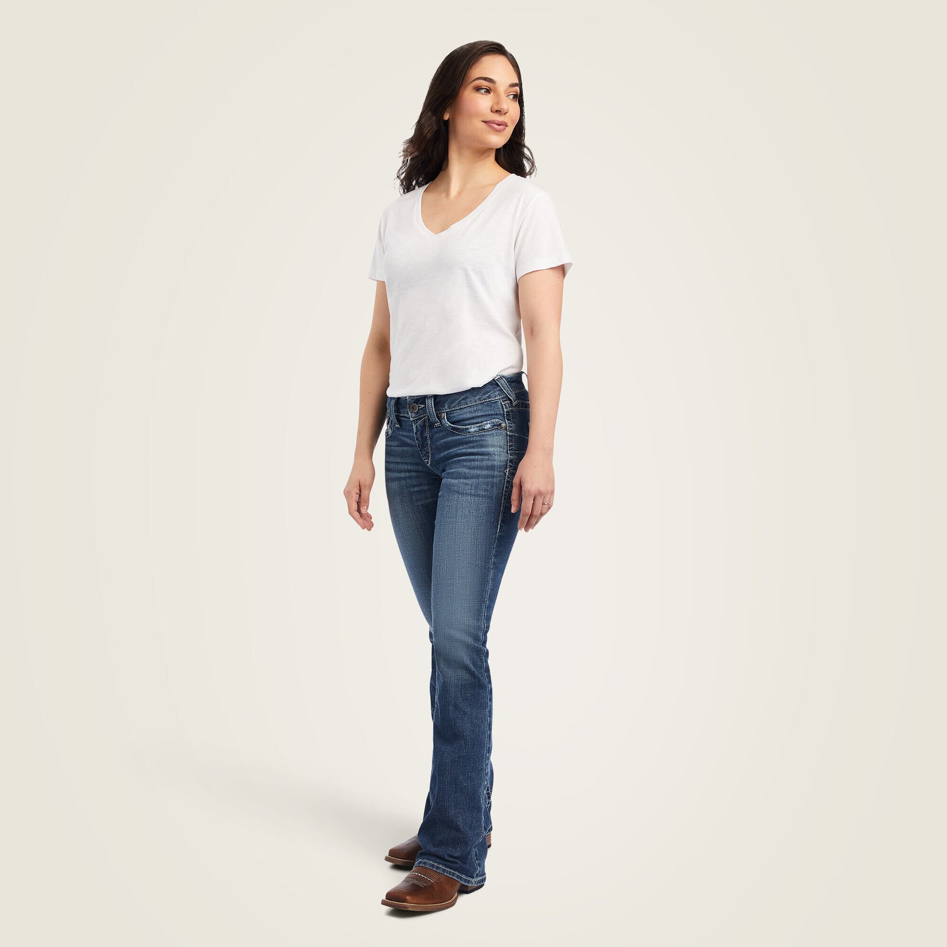 Ariat US - R.E.A.L. Mid Rise Raquel Boot Cut Jean