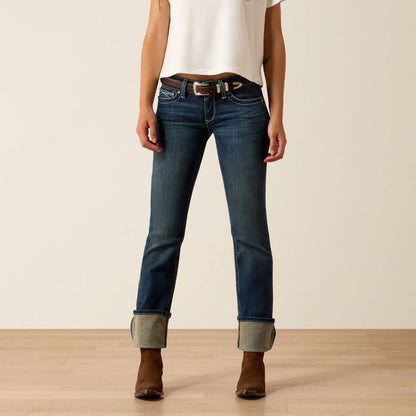 Ariat Sale - R.E.A.L. Mid Rise Stretch Icon Stackable Straight Leg Jean