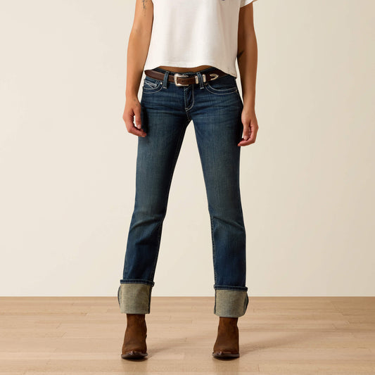 Ariat Sale - R.E.A.L. Mid Rise Stretch Icon Stackable Straight Leg Jean