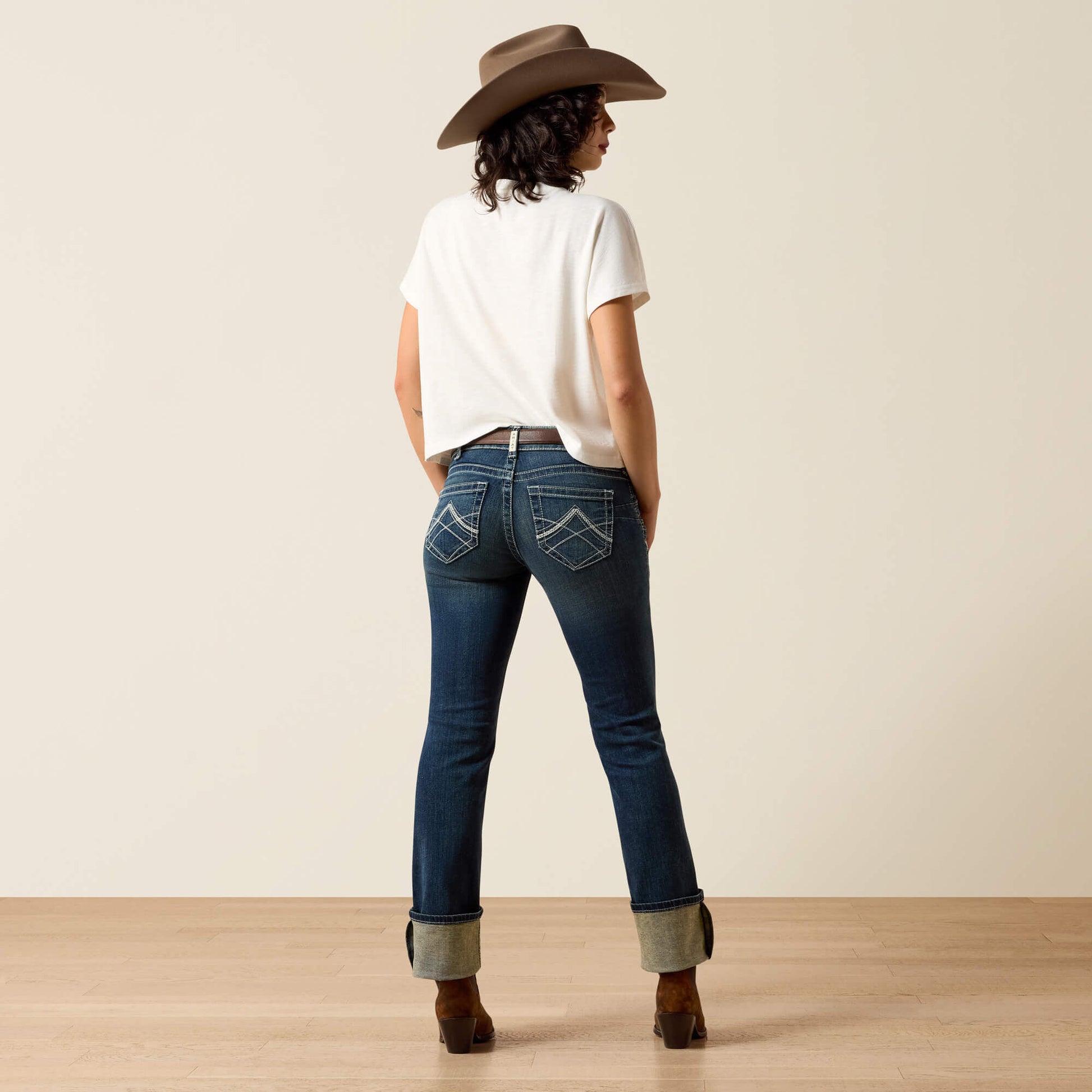 Ariat Sale - R.E.A.L. Mid Rise Stretch Icon Stackable Straight Leg Jean
