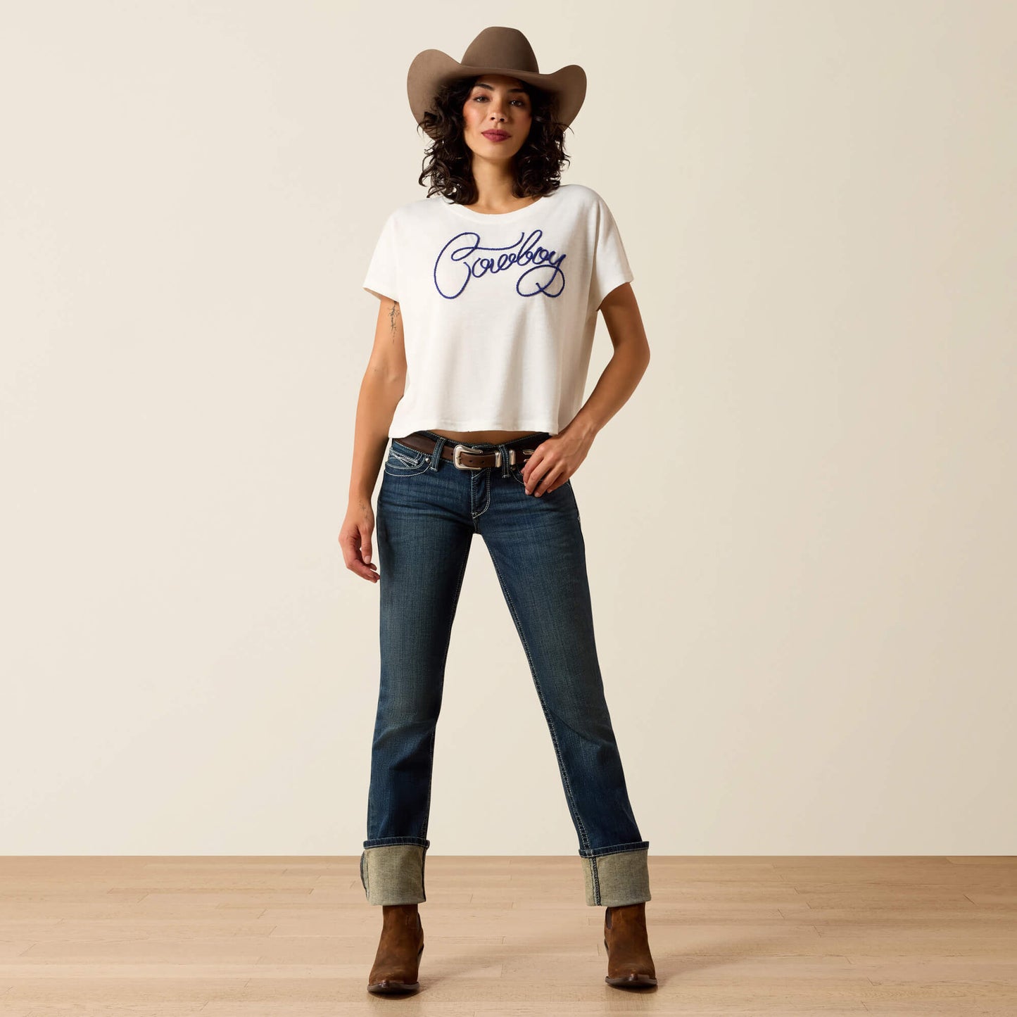 Ariat Sale - R.E.A.L. Mid Rise Stretch Icon Stackable Straight Leg Jean