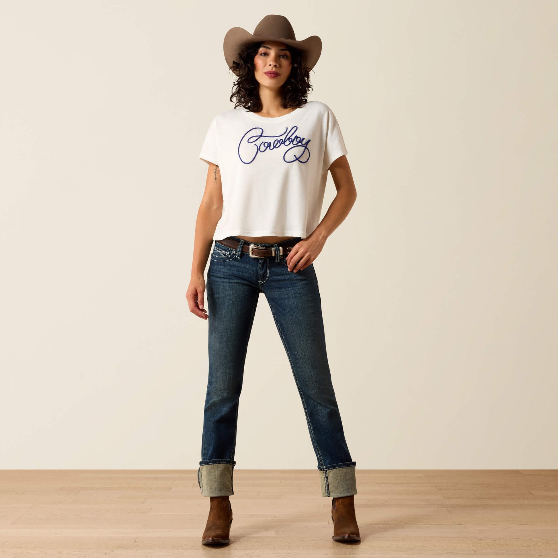 Ariat Sale - R.E.A.L. Mid Rise Stretch Icon Stackable Straight Leg Jean