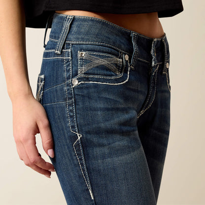 Ariat Outlet - R.E.A.L. Mid Rise Stretch Ivy Stackable Straight Leg Jean