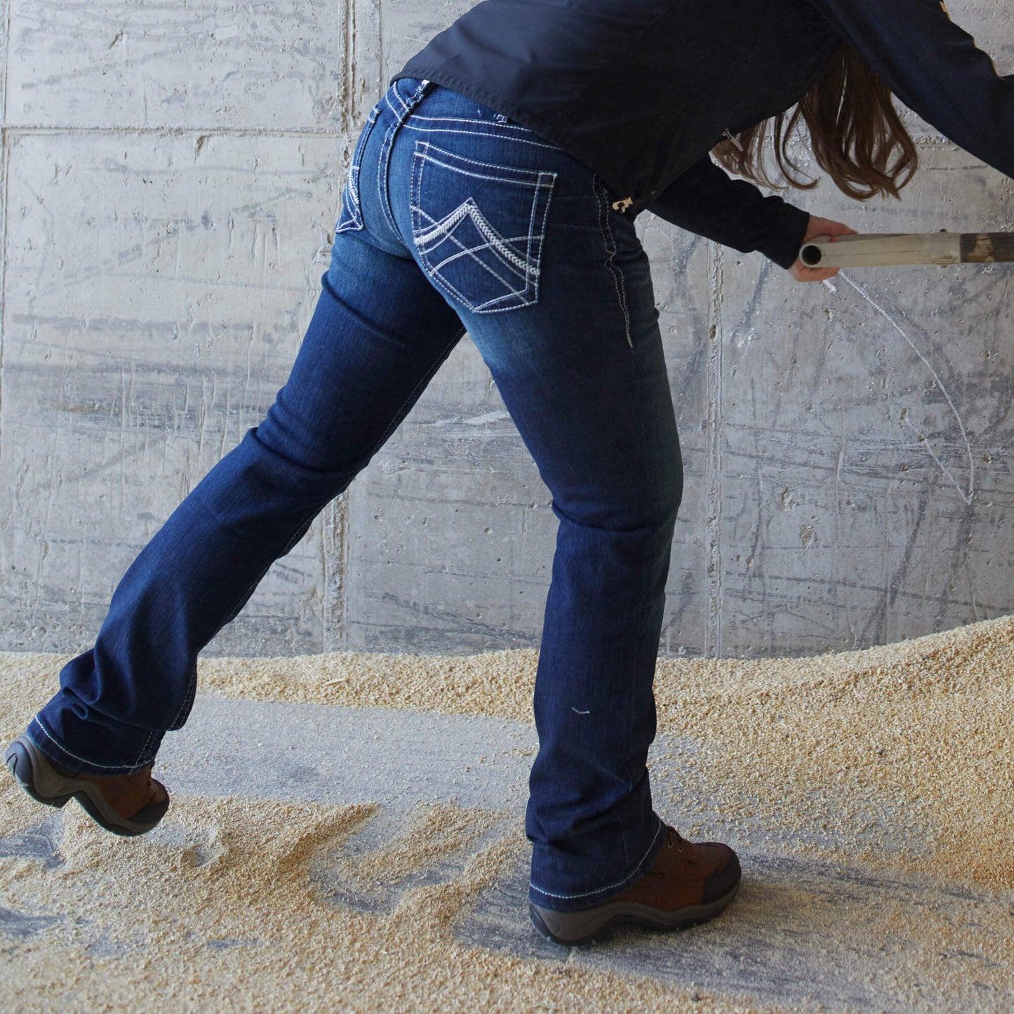 Ariat Outlet - R.E.A.L. Mid Rise Stretch Whipstitch Boot Cut Jean