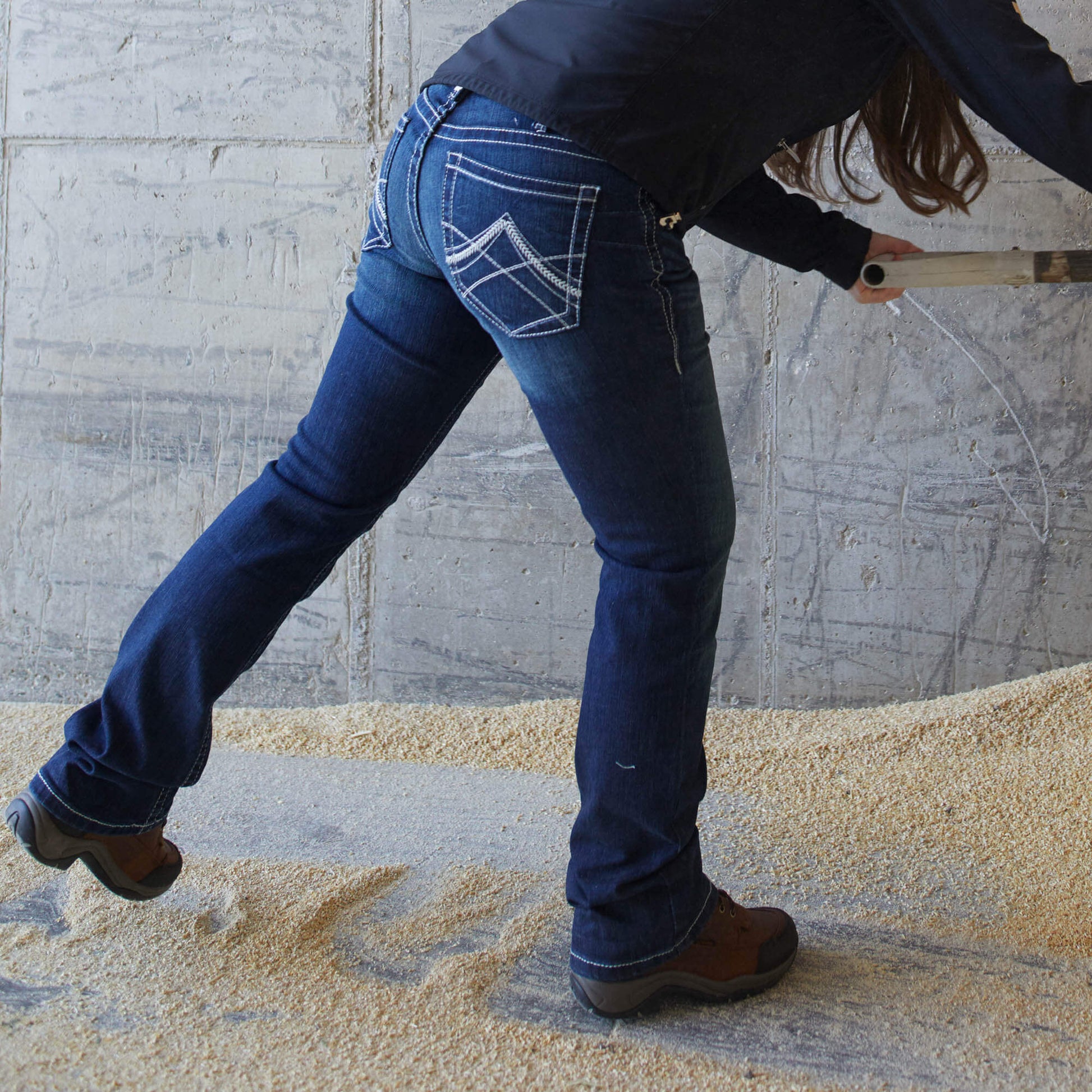 Ariat Outlet - R.E.A.L. Mid Rise Stretch Whipstitch Boot Cut Jean