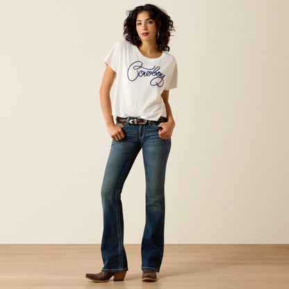 Ariat Outlet - R.E.A.L. Mid Rise Stretch Whipstitch Boot Cut Jean