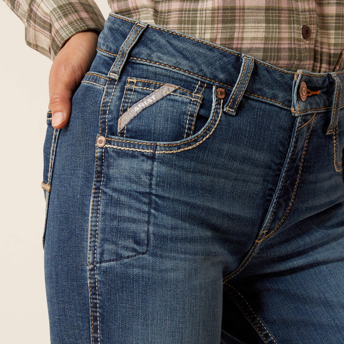 Ariat Sale - Rebar High Rise Riveter Straight Jean