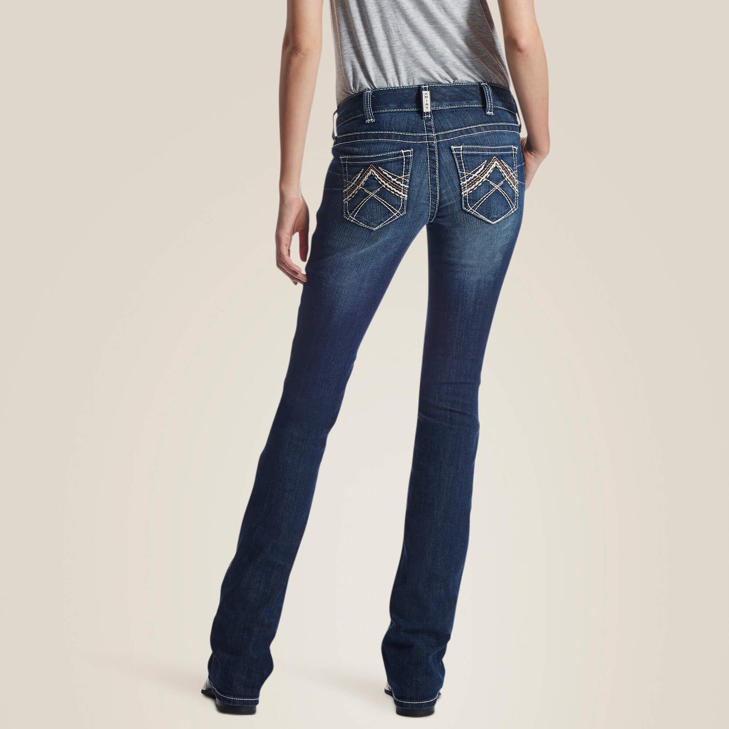 Ariat US - R.E.A.L. Low Rise Stretch Rosy Whipstitch Boot Cut Jean