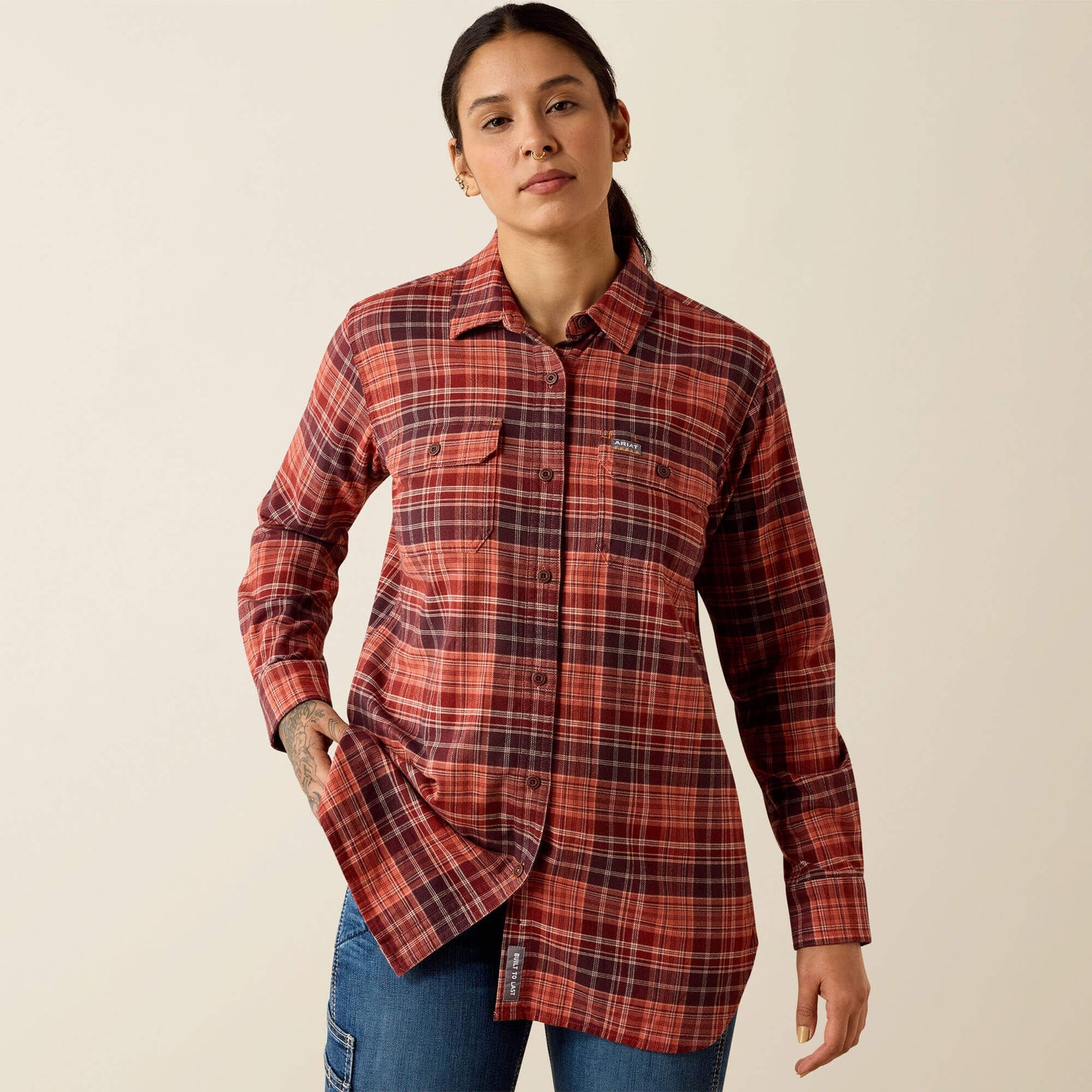Ariat On Sale - Rebar DuraStretch Flannel Tunic
