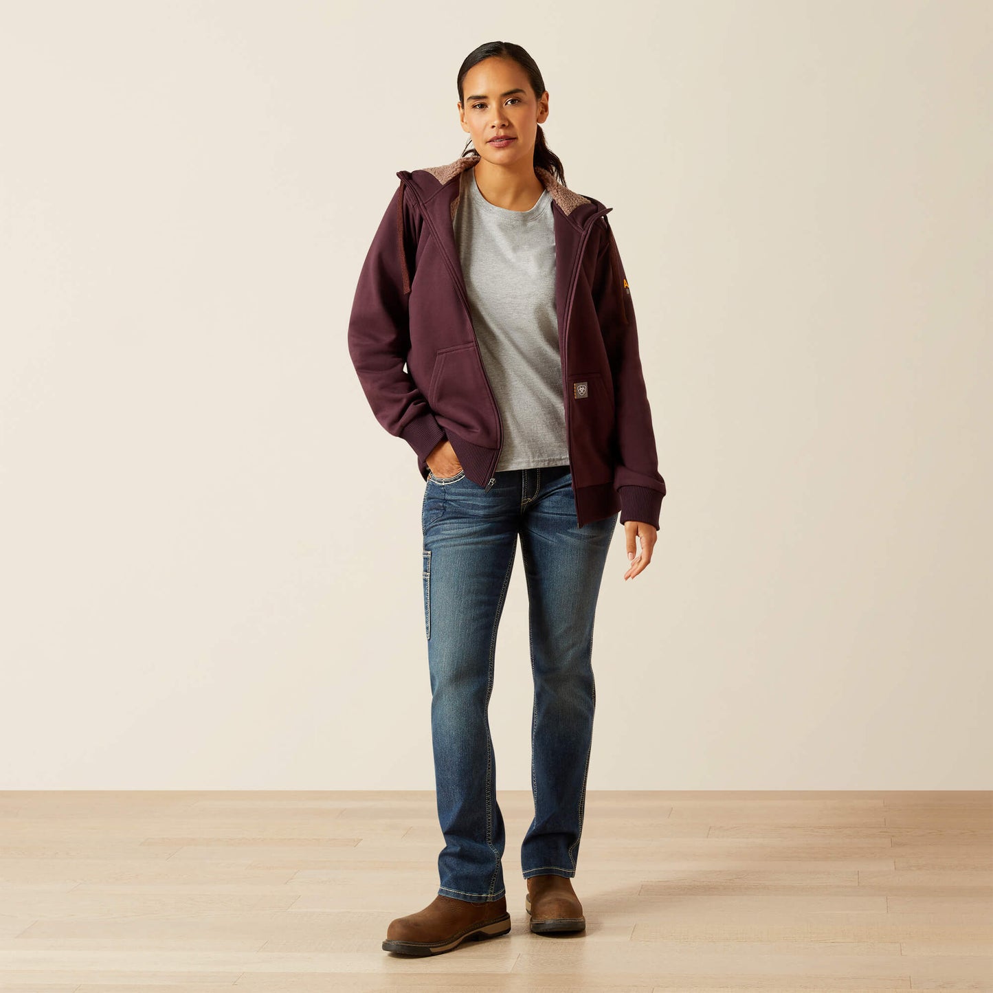 Ariat Online Shop - Rebar All-Weather Sherpa Full Zip Hoodie