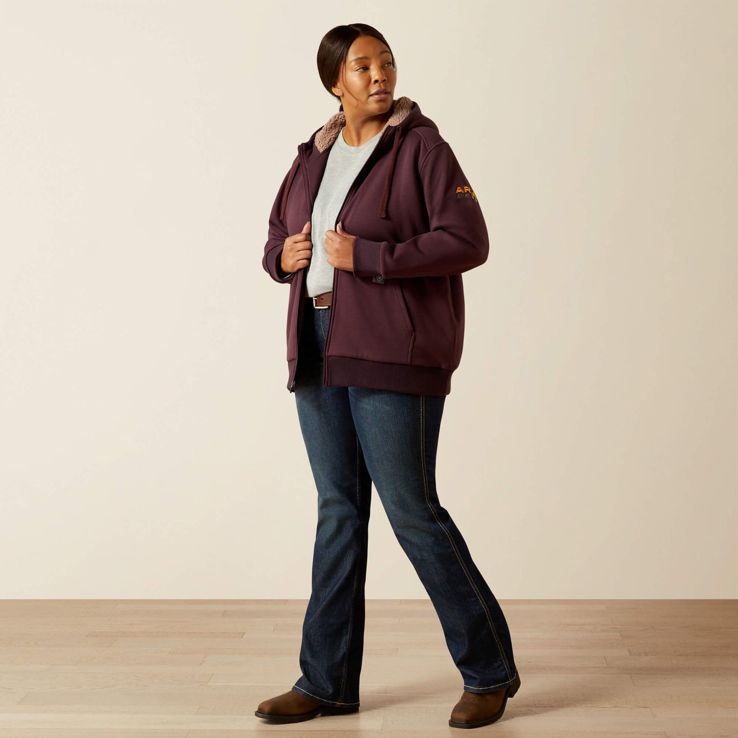 Ariat Online Shop - Rebar All-Weather Sherpa Full Zip Hoodie