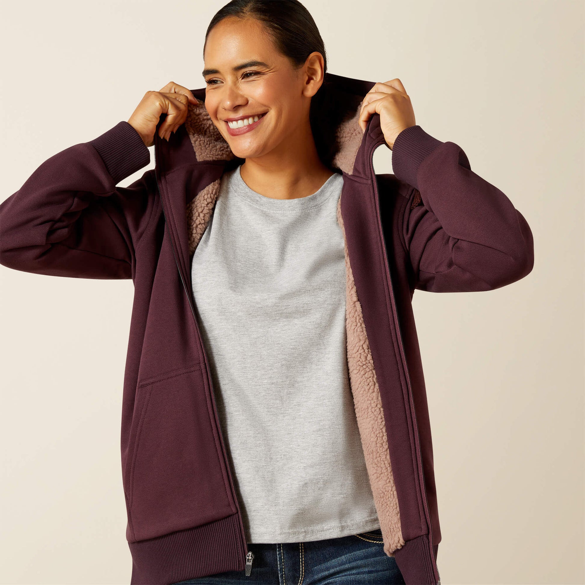 Ariat Online Shop - Rebar All-Weather Sherpa Full Zip Hoodie