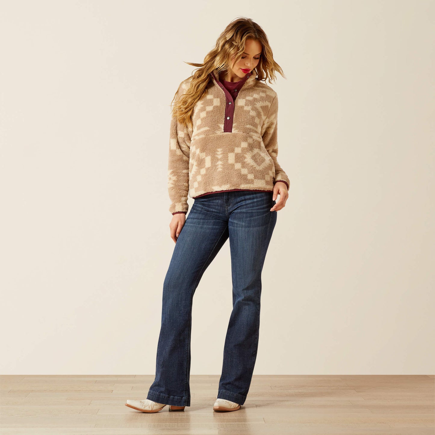 Ariat On Sale - Berber Snap Front Sweatshirt