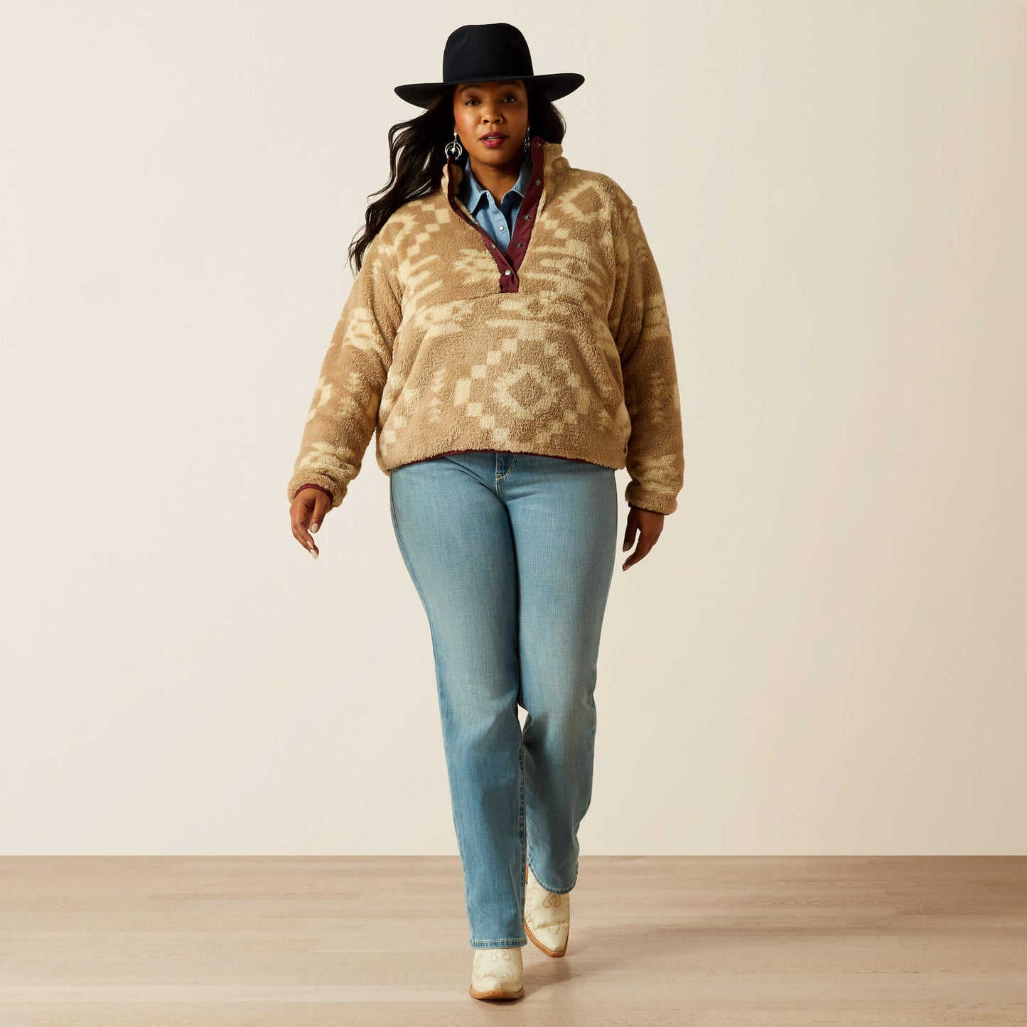 Ariat On Sale - Berber Snap Front Sweatshirt