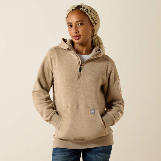 Ariat Online Shop - Rebar Lightweight Logo 1/2 Zip Hoodie