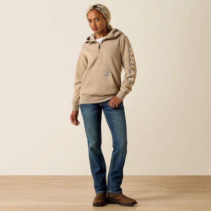 Ariat Online Shop - Rebar Lightweight Logo 1/2 Zip Hoodie