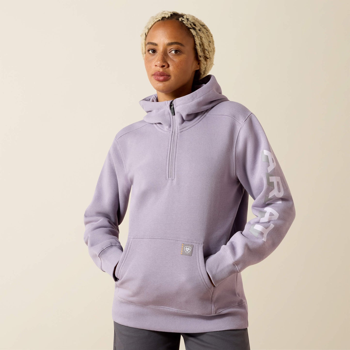Ariat Online Shop - Rebar Lightweight Logo 1/2 Zip Hoodie